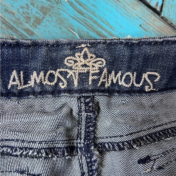 Y2K Almost Famous Distressed Skinny Moto Jeans Size 7 - Picture 13 of 13